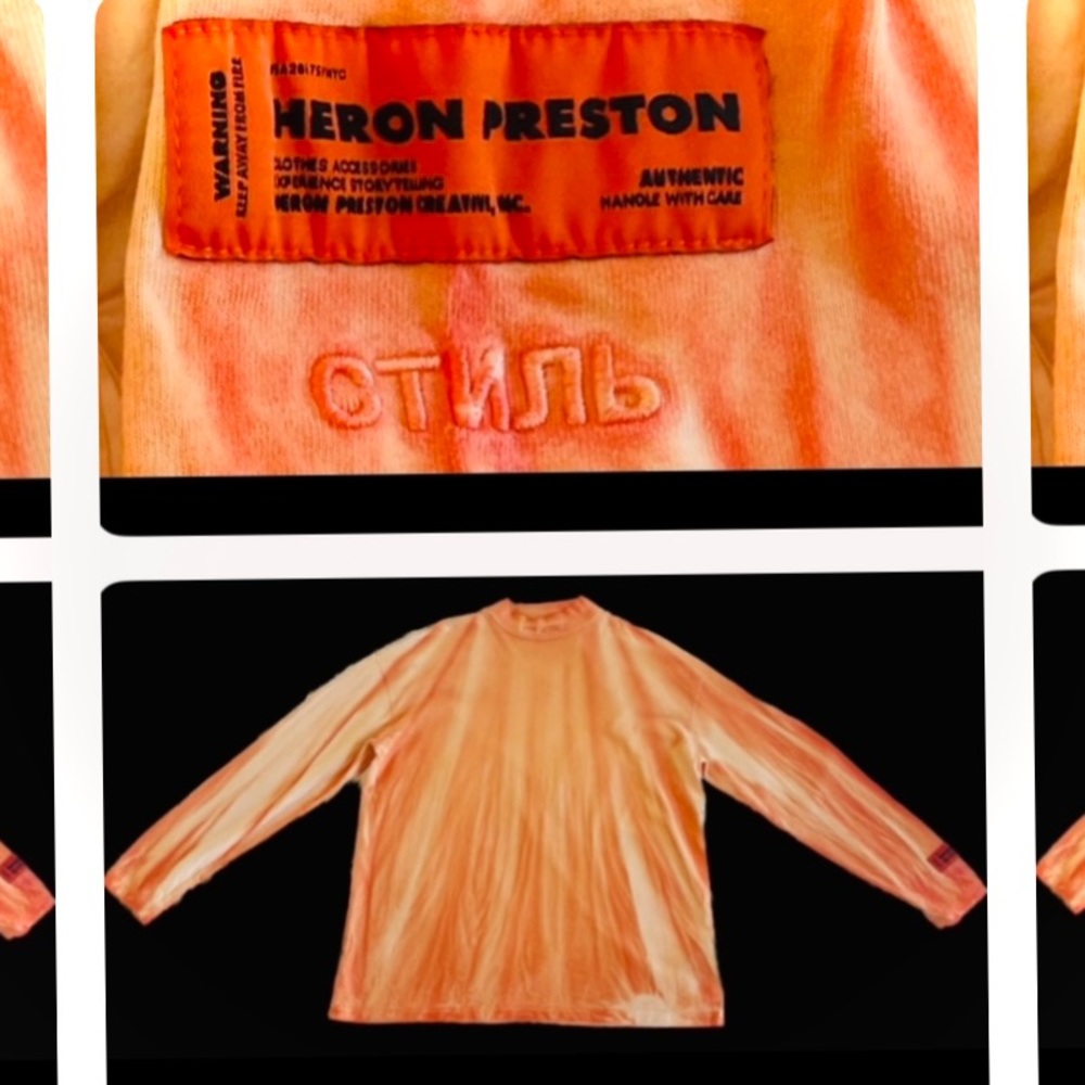 HERON PRESTON | L | Stonewashed Mock Turtleneck Organic Cotton “Men’s” L/S Top